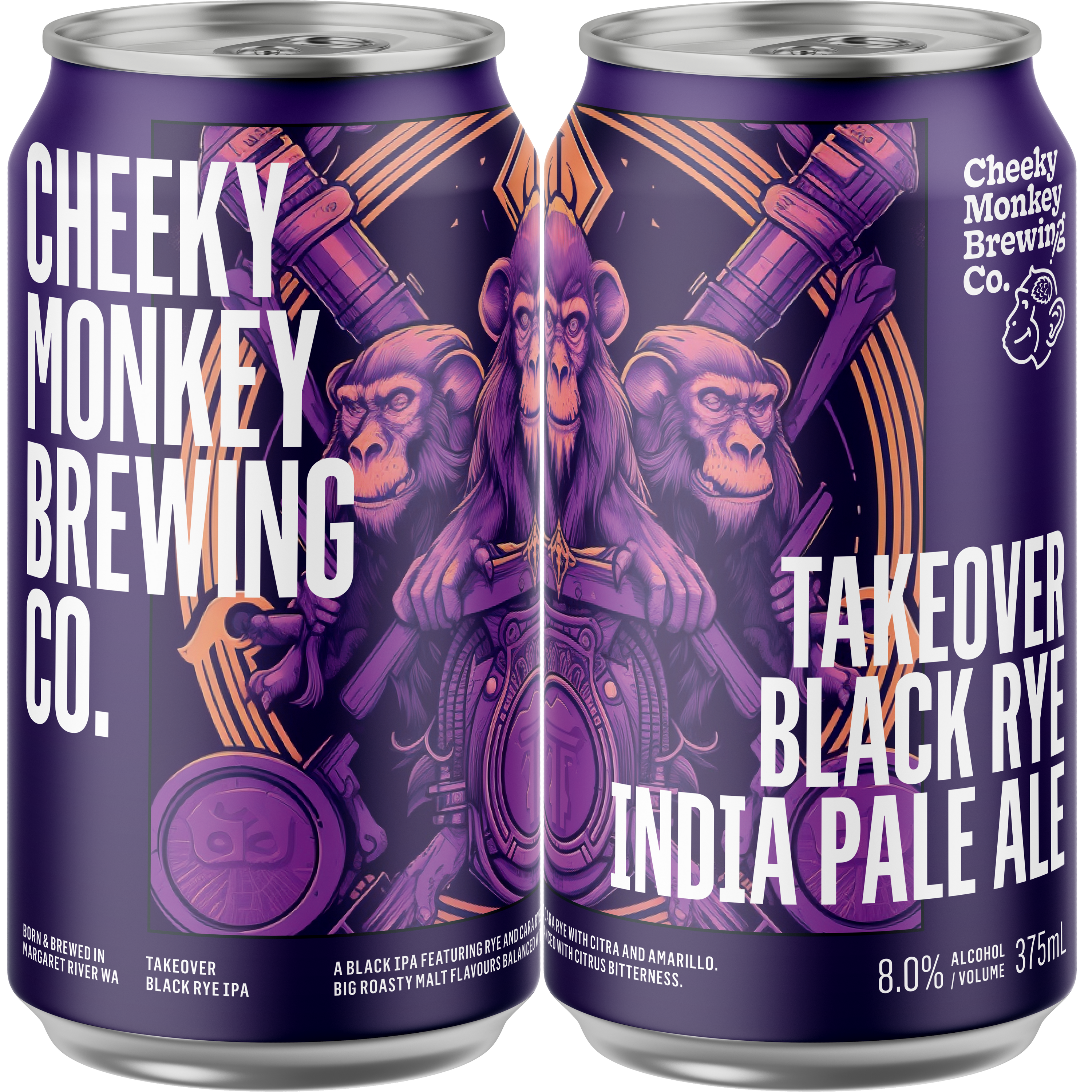 Cheeky Monkey Takeover Black Rye IPA image 0