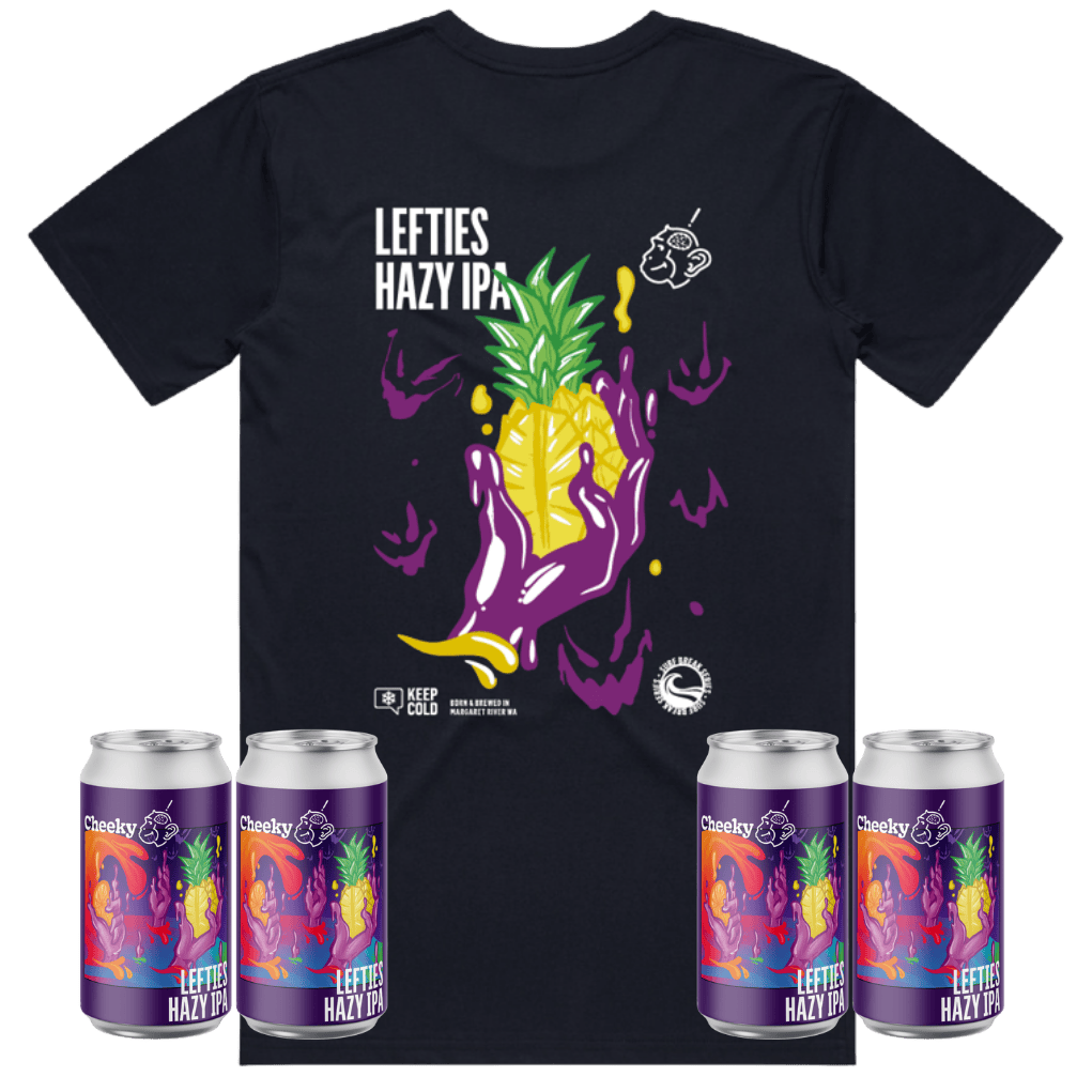 Cheeky Monkey Lefties Hazy IPA Tee Bundle