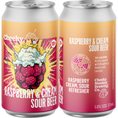 Cheeky Monkey Raspberry and Cream Sour - Cheeky Monkey Brewing Co