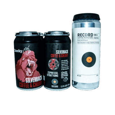 Cheeky Monkey Brewing Co - Silverback Imperial Stout Coffee & Cherry and Espresso Side A from Record Coffee Roasters